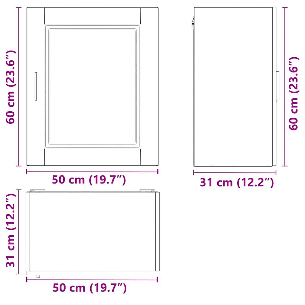 vidaXL ντουλάπια τοίχου κουζίνας 2 τεμάχια "Porto" High Gloss White