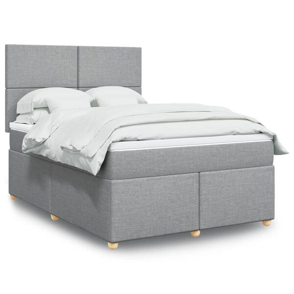 vidaXL &Kappa;&rho;&epsilon;&beta;ά&tau;&iota; Boxspring &mu;&epsilon; &Sigma;&tau;&rho;ώ&mu;&alpha; &Alpha;&nu;&omicron;&iota;&chi;&tau;ό &Gamma;&kappa;&rho;&iota; 140x190 &epsilon;&kappa;. &Upsilon;&phi;&alpha;&sigma;&mu;ά&tau;&iota;&nu;&omicron;