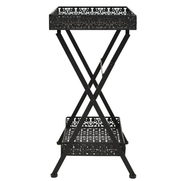 vidaXL Τραπεζάκι Πτυσσόμενο Vintage Μαύρο 58 x 35 x 72 εκ. Μεταλλικό