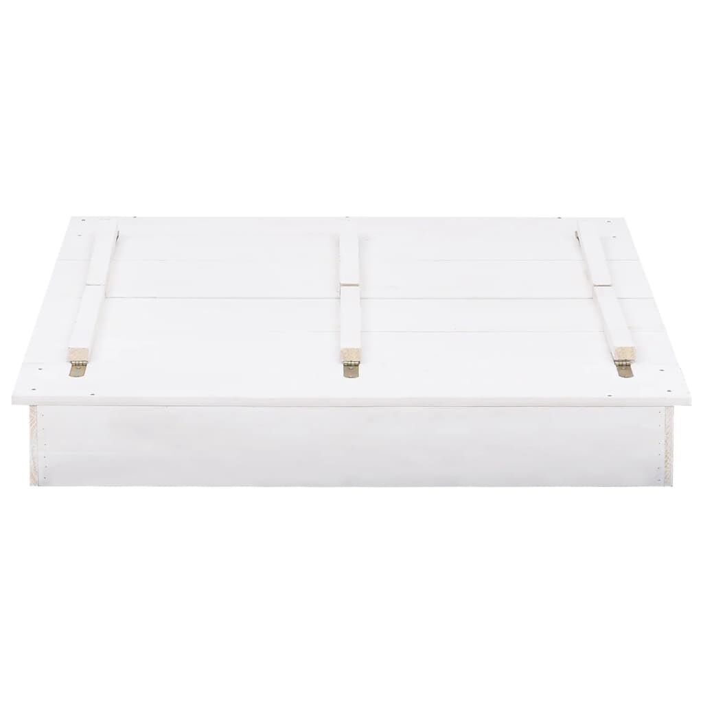 vidaXL Αμμοδόχος Λευκή 95 x 90 x 15 εκ. από Ξύλο Ελάτης