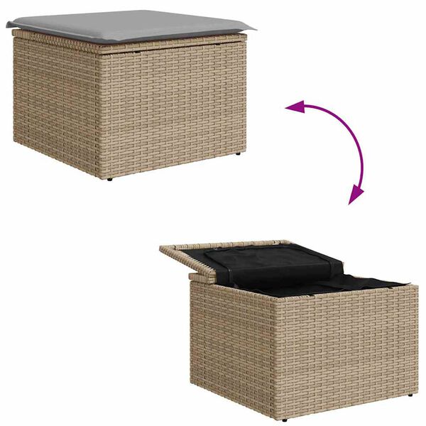 vidaXL Σετ Καναπέ Κήπου 7 pcs μπεζ και ανοιχτό γκρι