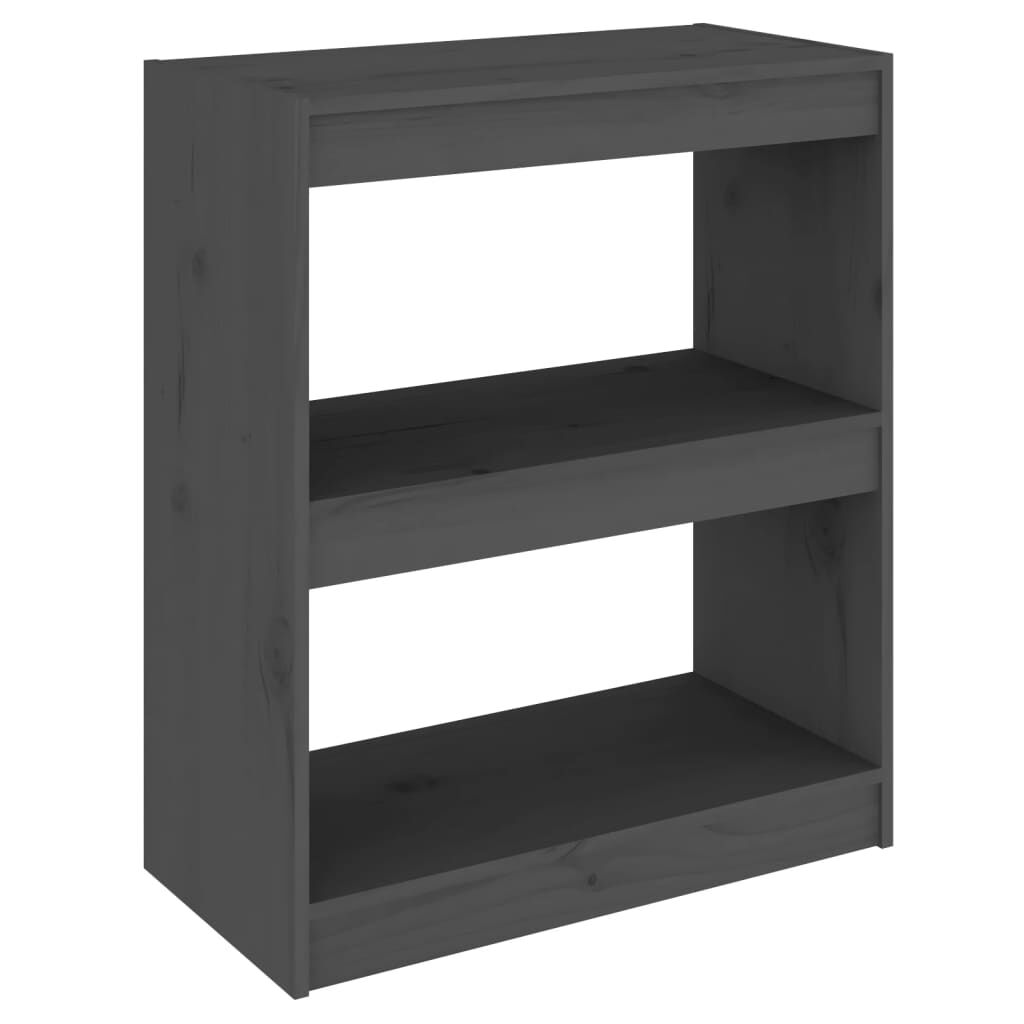 vidaXL Βιβλιοθήκη/Διαχωρ. Χώρου Γκρι 60x30x71,5 εκ. Μασίφ Ξύλο Πεύκου