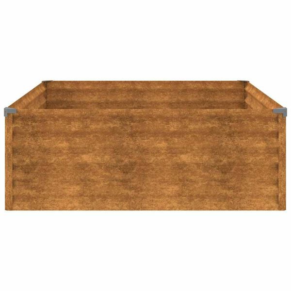 vidaXL Ζαρντινιέρα 100 x 100 x 36 εκ. από Ατσάλι Σκληρυθέν στον Αέρα