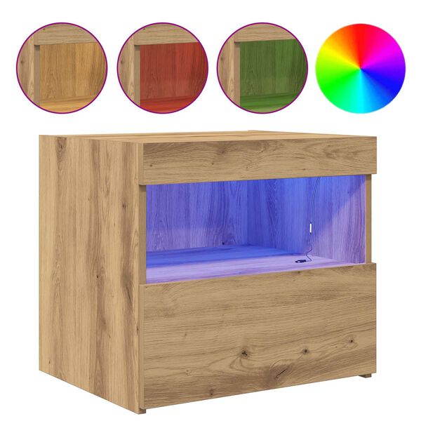 vidaXL &Kappa;&omicron;&mu;&omicron;&delta;ί&nu;&omicron; Artisan Oak 50 x 40 x 45 cm &Epsilon;&pi;&epsilon;&xi;&epsilon;&rho;&gamma;&alpha;&sigma;&mu;έ&nu;&omicron; &xi;ύ&lambda;&omicron;