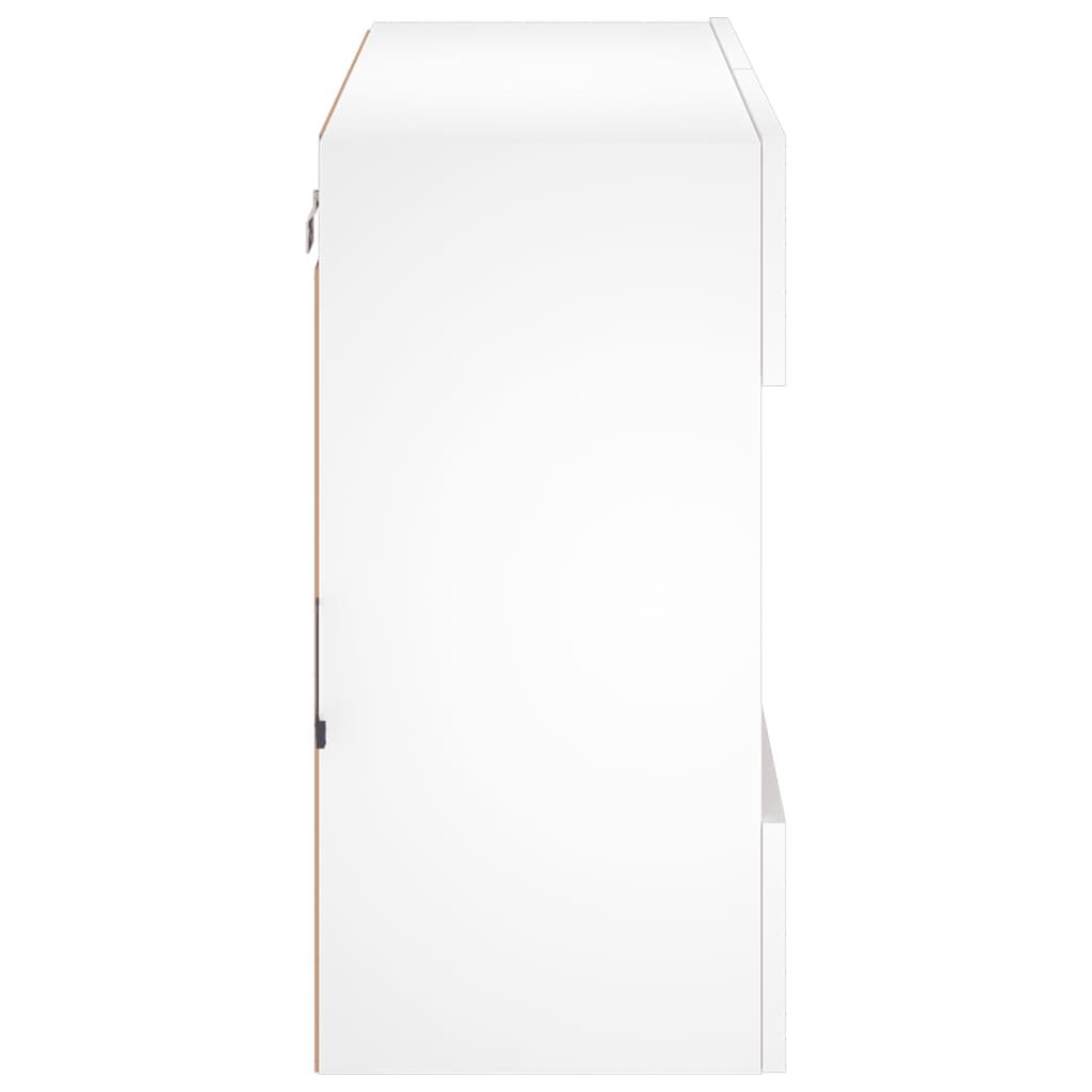 vidaXL Έπιπλο Τοίχου Τηλεόρασης με LED Λευκό 78,5x30x60,5 εκ.