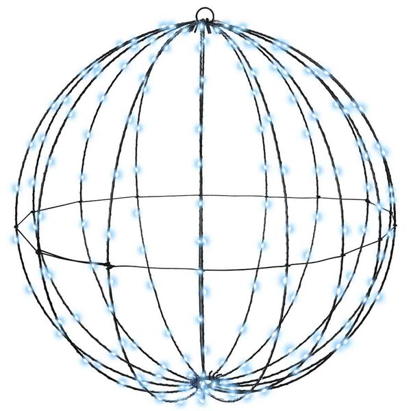 vidaXL Μπάλα με 384 LED 2 pcs Ψυχρό λευκό 60 cm Μέταλλο