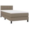 vidaXL &Kappa;&rho;&epsilon;&beta;ά&tau;&iota; Boxspring &mu;&epsilon; &Sigma;&tau;&rho;ώ&mu;&alpha; Taupe 80x200 &epsilon;&kappa;. &Upsilon;&phi;&alpha;&sigma;&mu;ά&tau;&iota;&nu;&omicron;