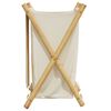 vidaXL Καλάθι Απλύτων Κρεμ Λευκό 41,5 x 36 x 63,5 εκ. Μπαμπού