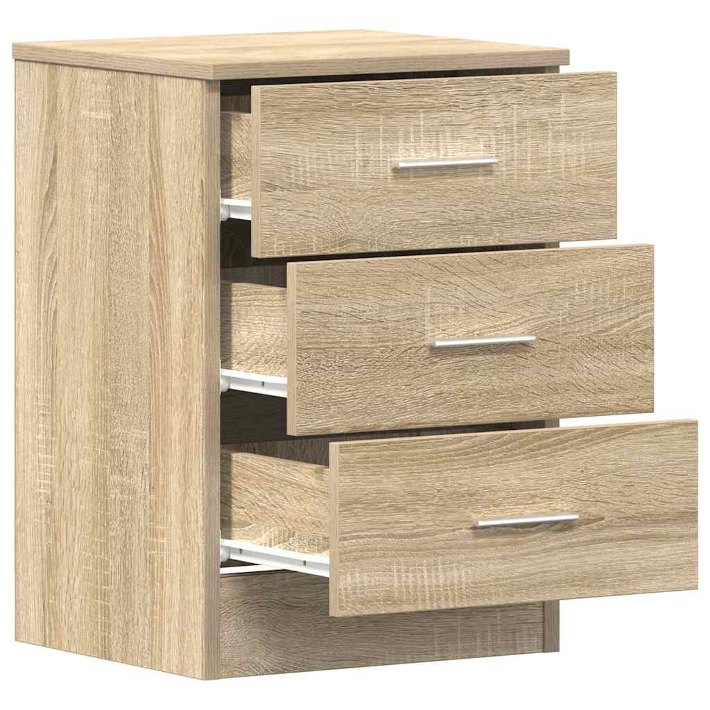 vidaXL Κομοδίνο Χρώμα Sonoma Δρυς 38 x 35 x 56 εκ. από Επεξ. Ξύλο