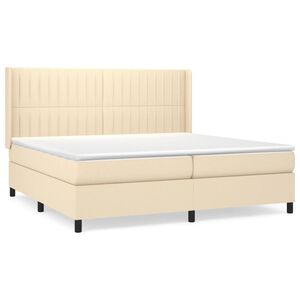 vidaXL &Kappa;&rho;&epsilon;&beta;ά&tau;&iota; Boxspring &mu;&epsilon; &Sigma;&tau;&rho;ώ&mu;&alpha; &Kappa;&rho;&epsilon;&mu; 200x200 &epsilon;&kappa;. &Upsilon;&phi;&alpha;&sigma;&mu;ά&tau;&iota;&nu;&omicron;