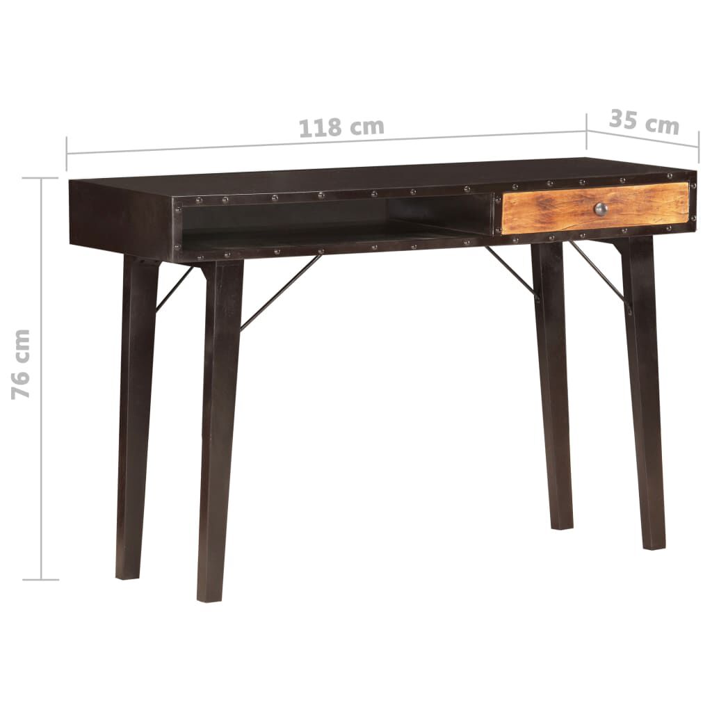 vidaXL Τραπέζι Κονσόλα 118 x 35 x 76 εκ. από Μασίφ Ανακυκλωμένο Ξύλο