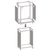 vidaXL Ράφι Καυσόξυλων 44x28x65 εκ. Χάλυβας ψυχρής έλασης