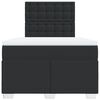 vidaXL Κρεβάτι Boxspring με Στρώμα Μαύρο 120x190εκ.από Συνθετικό Δέρμα