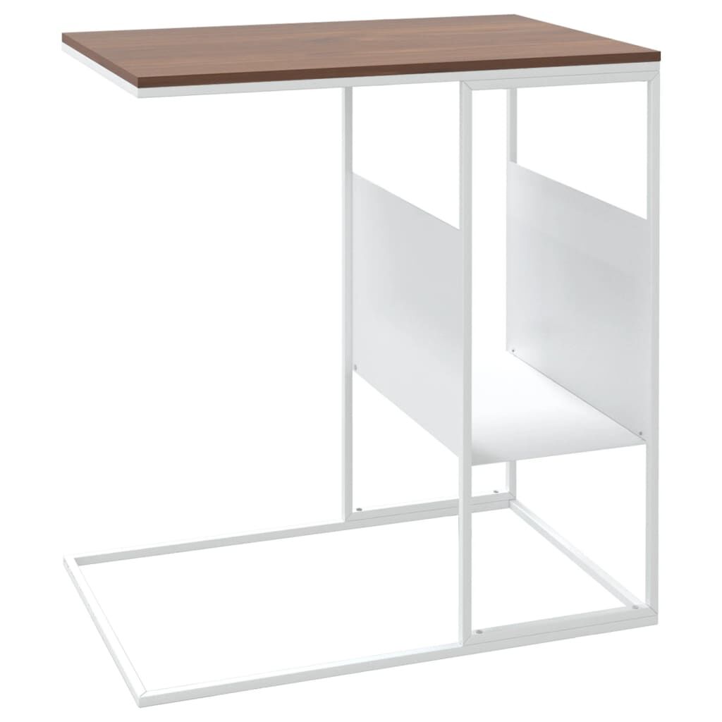 vidaXL Τραπέζι Βοηθητικό Λευκό 55x36x59,5 εκ. από Επεξεργασμένο Ξύλο