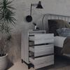 vidaXL Κομοδίνο Γκρι Sonoma 40 x 35 x 69 εκ. με Μεταλλικά Πόδια