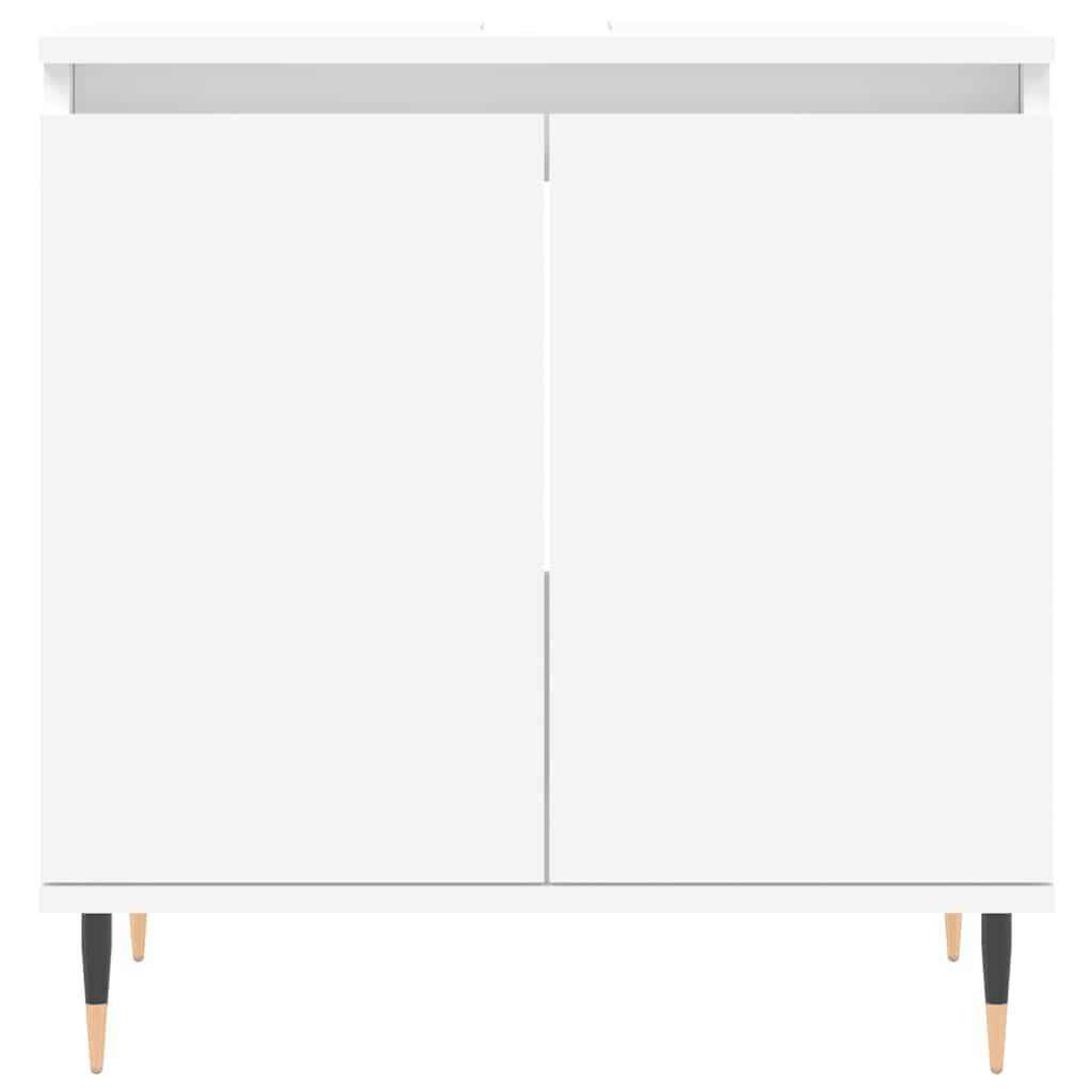 vidaXL Ντουλάπι Μπάνιου Λευκό 58 x 33 x 60 εκ. από Επεξεργασμένο Ξύλο