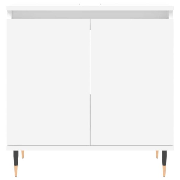 vidaXL Ντουλάπι Μπάνιου Λευκό 58 x 33 x 60 εκ. από Επεξεργασμένο Ξύλο