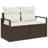 vidaXL Σετ Καναπέ Κήπου 8 pcs Καφέ και κρεμ 287 x 122 x 85 εκ