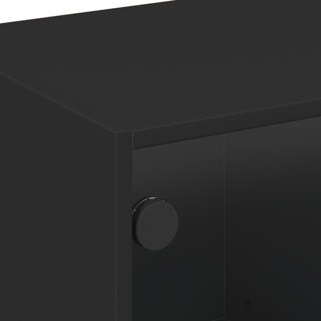 vidaXL Έπιπλο Τηλεόρασης Λευκό 68x37x42 εκ. με Γυάλινες Πόρτες