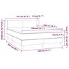 vidaXL Κρεβάτι Boxspring με Στρώμα Γκρι 140x200εκ. από Συνθετικό Δέρμα