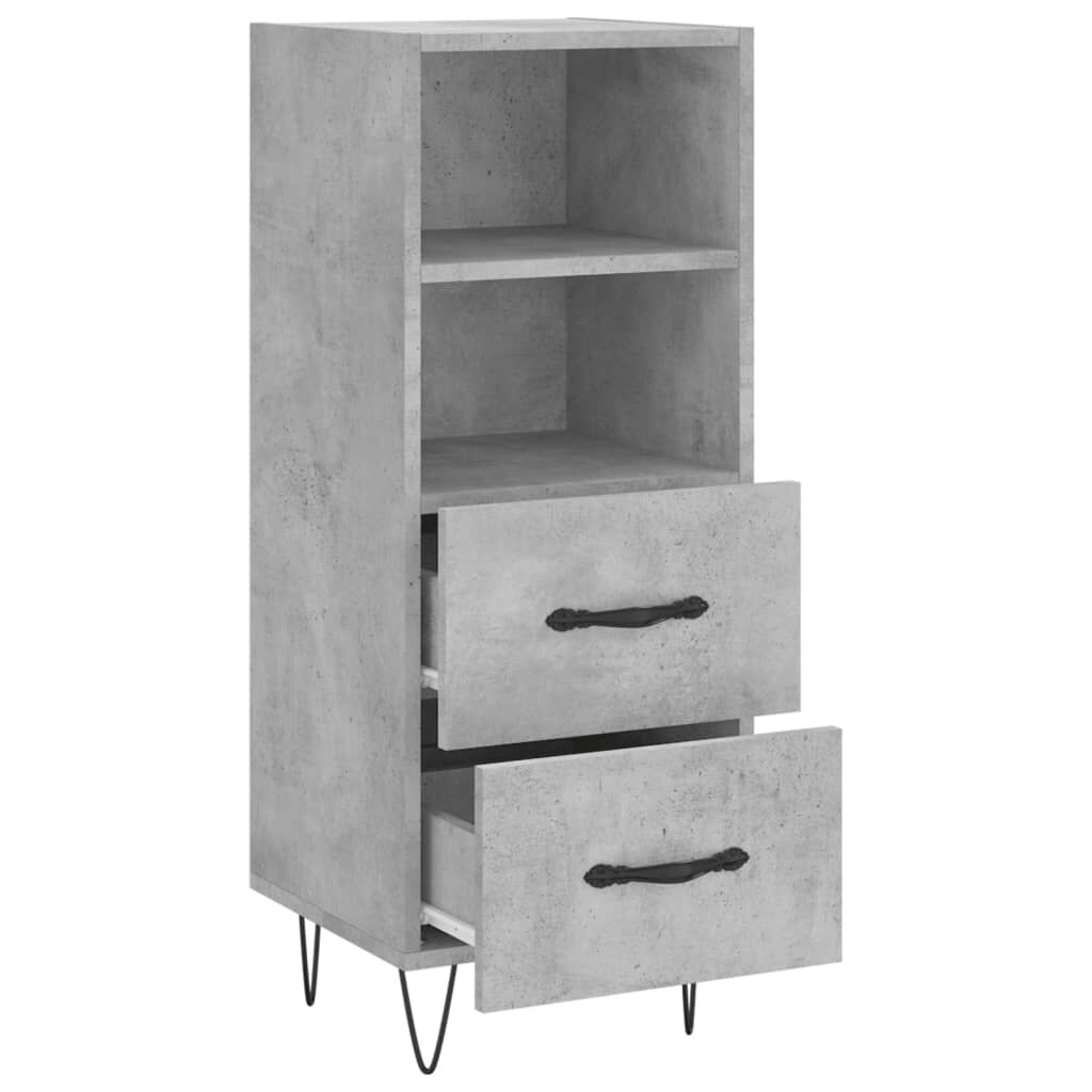 vidaXL Ντουλάπι Γκρι Σκυροδέματος 34,5x34x90 εκ. Επεξεργασμένο Ξύλο