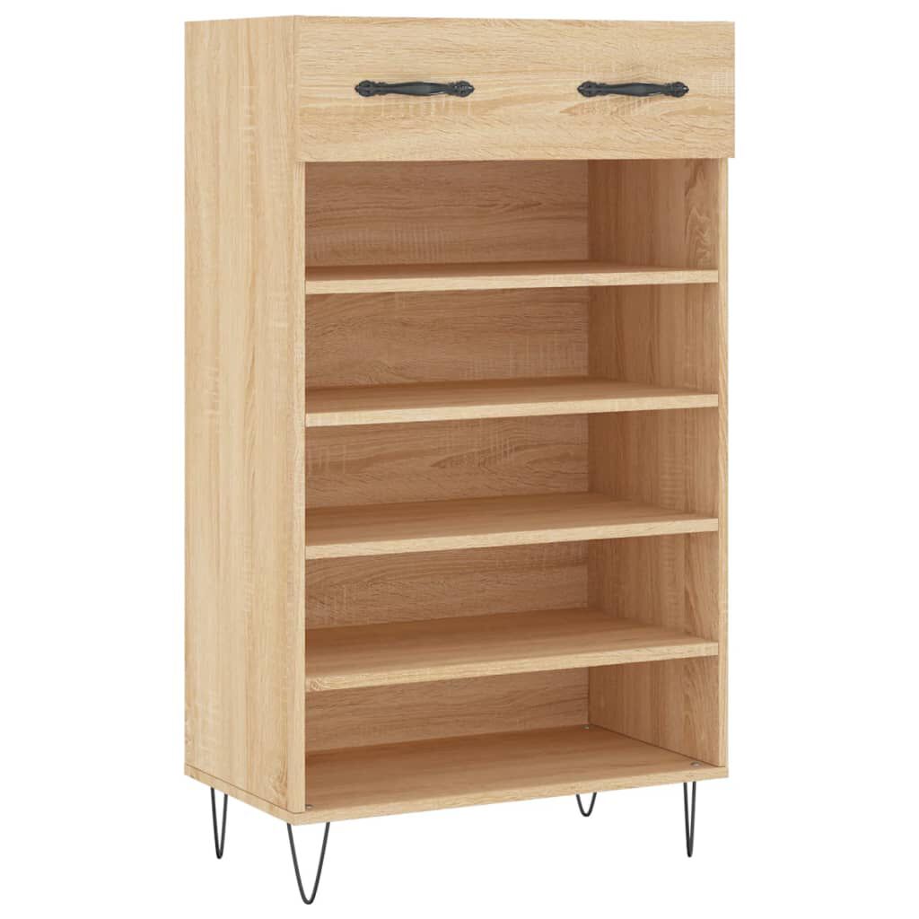 vidaXL Παπουτσοθήκη Sonoma Δρυς 60x35x105 εκ. από Επεξεργασμένο Ξύλο