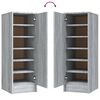 vidaXL Παπουτσοθήκη Γκρι Sonoma 32x35x92 εκ. από Επεξεργασμένο Ξύλο