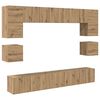 vidaXL &Sigma;&epsilon;&tau; &epsilon;&pi;ί&pi;&lambda;&omicron;&upsilon; &tau;&eta;&lambda;&epsilon;ό&rho;&alpha;&sigma;&eta;&sigmaf; 8 pcs Artisan Oak &Epsilon;&pi;&epsilon;&xi;&epsilon;&rho;&gamma;&alpha;&sigma;&mu;έ&nu;&omicron; &xi;ύ&lambda;&omicron;