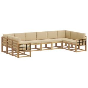 vidaXL &Sigma;&epsilon;&iota;&rho;ά &Kappa;&alpha;&nu;&alpha;&pi;έ &Epsilon;&xi;&omega;&tau;&epsilon;&rho;&iota;&kappa;&omicron;ύ &mu;&epsilon; &mu;&alpha;&xi;&iota;&lambda;ά&rho;&iota; 10 pcs &Lambda;&epsilon;&upsilon;&kappa;ό &kappa;&alpha;&iota; &Mu;&pi;&epsilon;&zeta;
