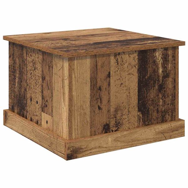 vidaXL Τραπεζάκι σαλονιού with Drawer Παλαιό ξύλο 50 x 50 x 35 cm