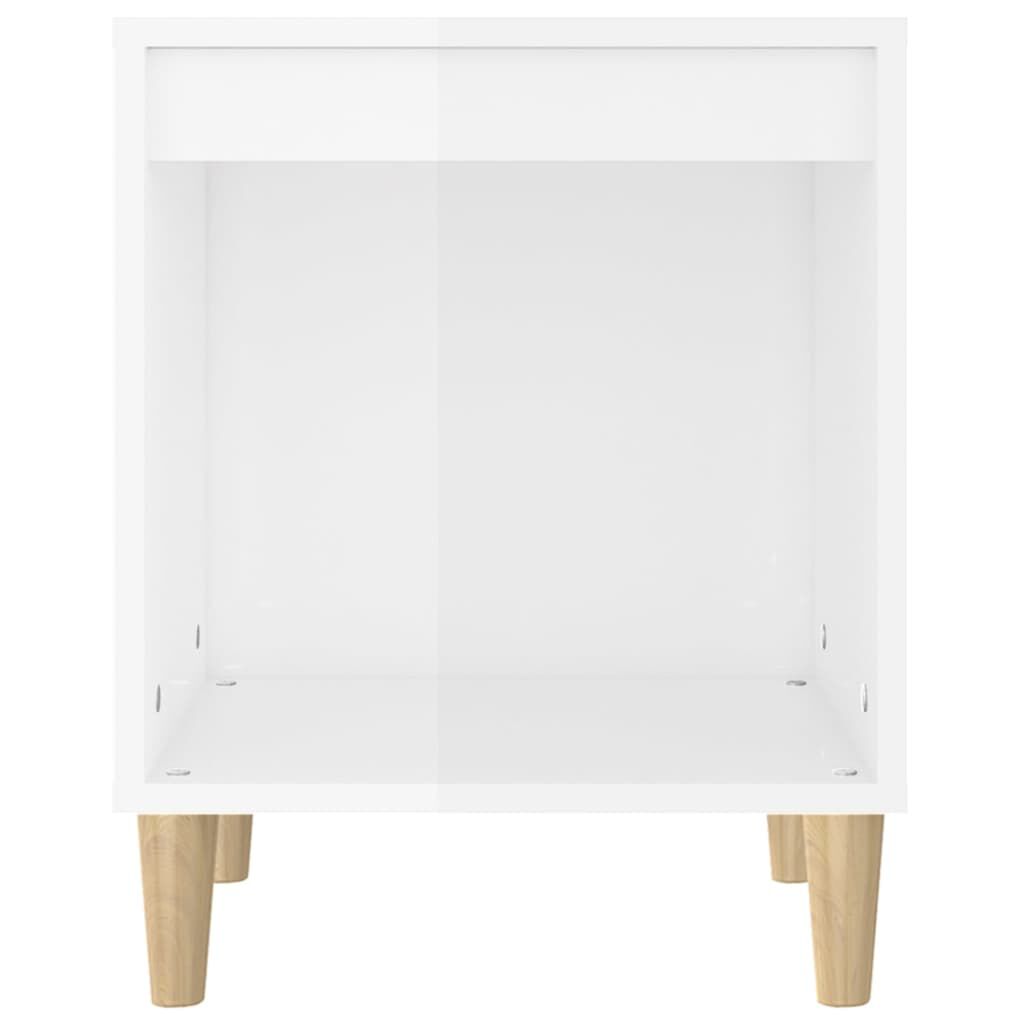 vidaXL Κομοδίνα 2 τεμ. Γυαλιστερό Λευκό 40 x 35 x 50 εκ.