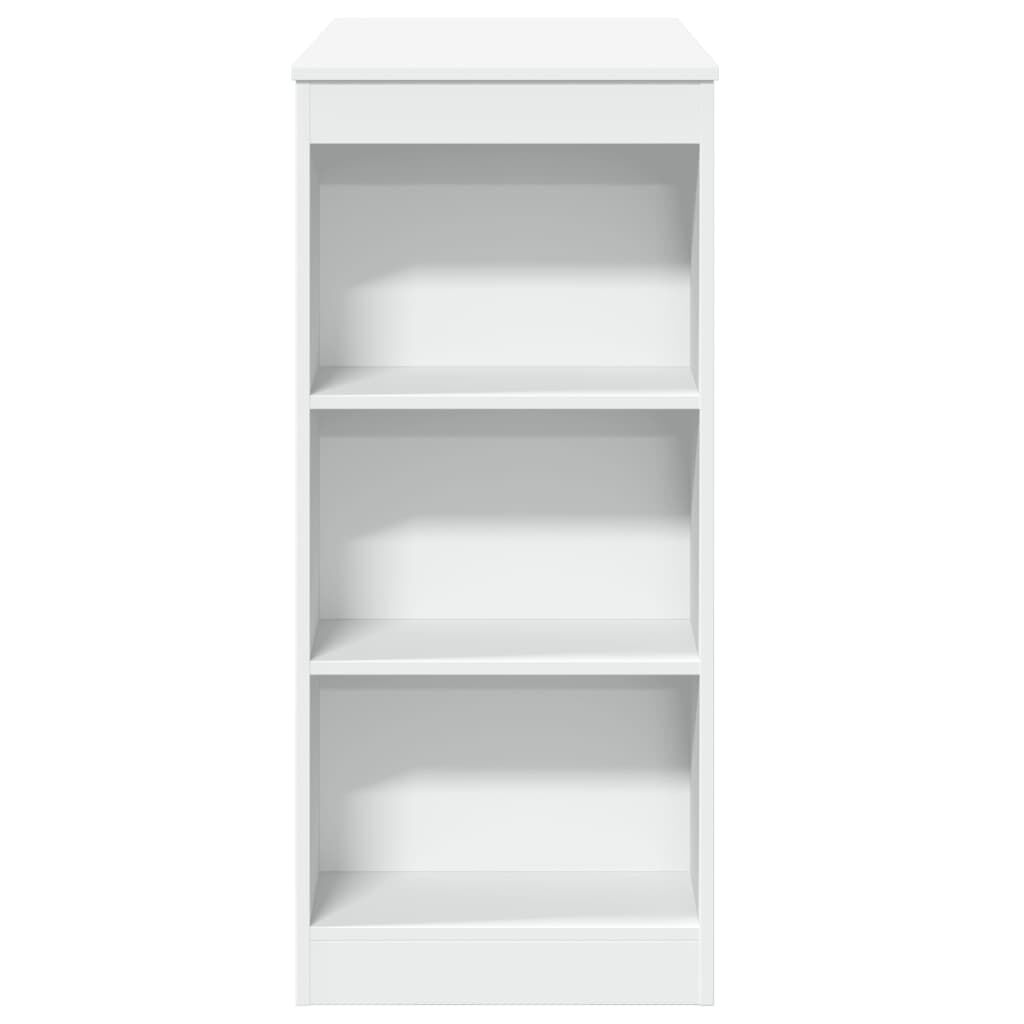 vidaXL Τραπέζι Μπαρ με Ράφια Λευκό 95x47x103,5 εκ. Επεξεργ. Ξύλο