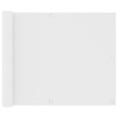 vidaXL Διαχωριστικό Βεράντας Λευκό 75 x 500 εκ. Ύφασμα Oxford