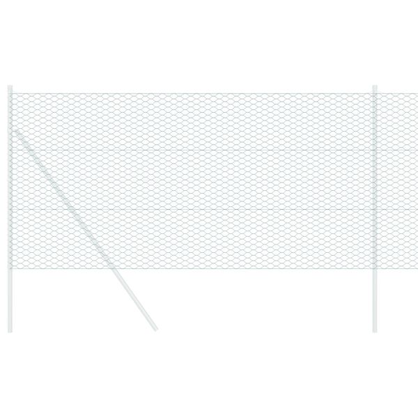 vidaXL Εξάγωνος Φράχτης Πράσινος 1.4x100 μ Ατσάλι