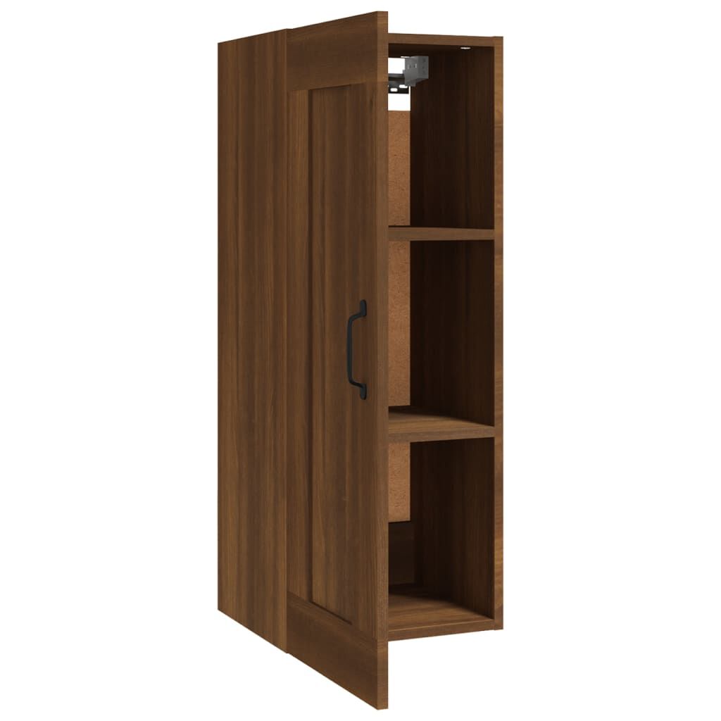 vidaXL Ντουλάπι Κρεμαστό Καφέ Δρυς 35 x 34 x 90 εκ. Επεξεργασμένο Ξύλο