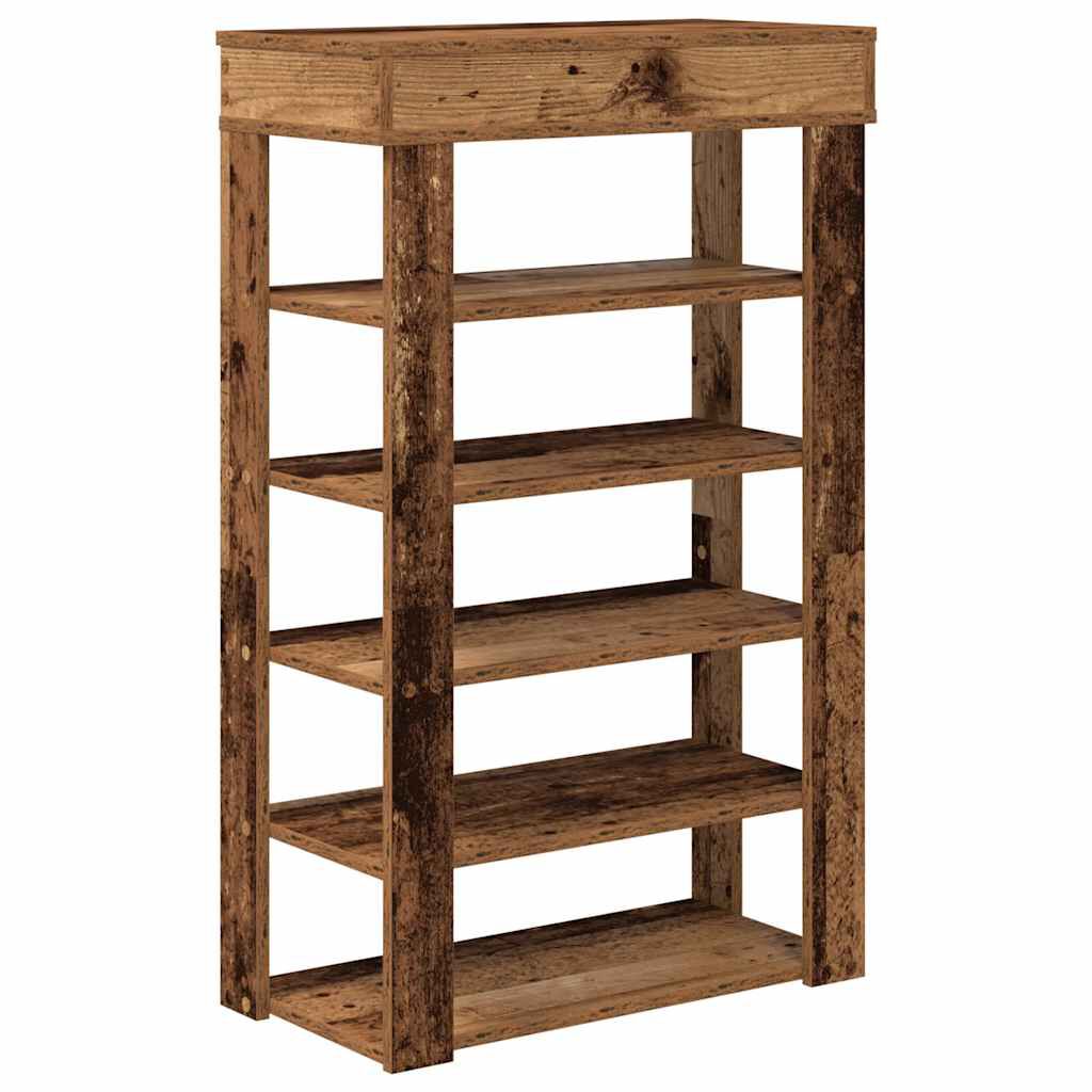 Ράφι παπουτσιών vidaXL Παλιό ξύλο 60x30x98 cm Κατασκευασμένο ξύλο