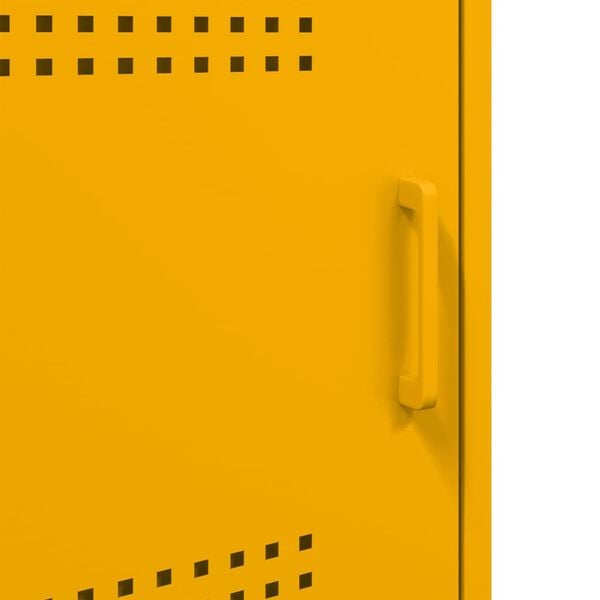 vidaXL Κομοδίνο Μουσταρδί 36x39x68 εκ. από Χάλυβα