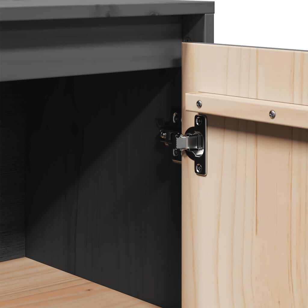 vidaXL Ντουλάπια 2 τεμ. Γκρι 31,5 x 34 x 75 εκ. από Μασίφ Ξύλο Πεύκου