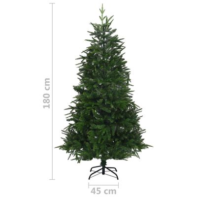 vidaXL Χριστουγεννιάτικο Δέντρο Τεχν. LED/Μπάλες Πράσινο 180 εκ PVC/PE