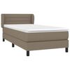 vidaXL &Kappa;&rho;&epsilon;&beta;ά&tau;&iota; Boxspring &mu;&epsilon; &Sigma;&tau;&rho;ώ&mu;&alpha; Taupe 100 x 200 &epsilon;&kappa;. &Upsilon;&phi;&alpha;&sigma;&mu;ά&tau;&iota;&nu;&omicron;
