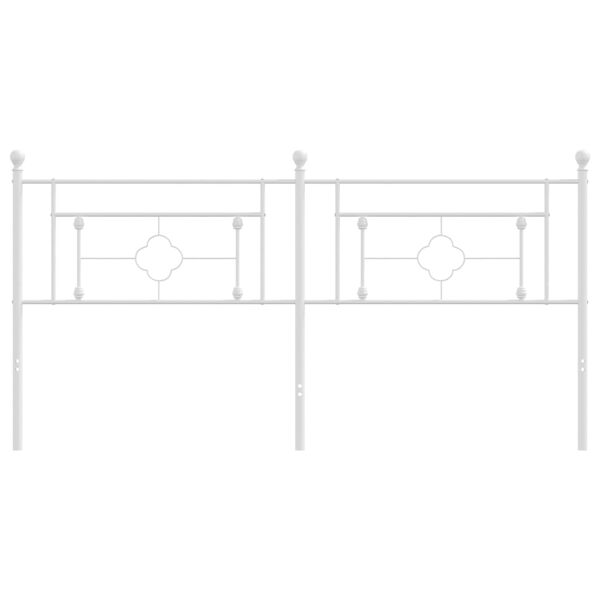 vidaXL Κεφαλάρι Λευκό 180 εκ. Μεταλλικό