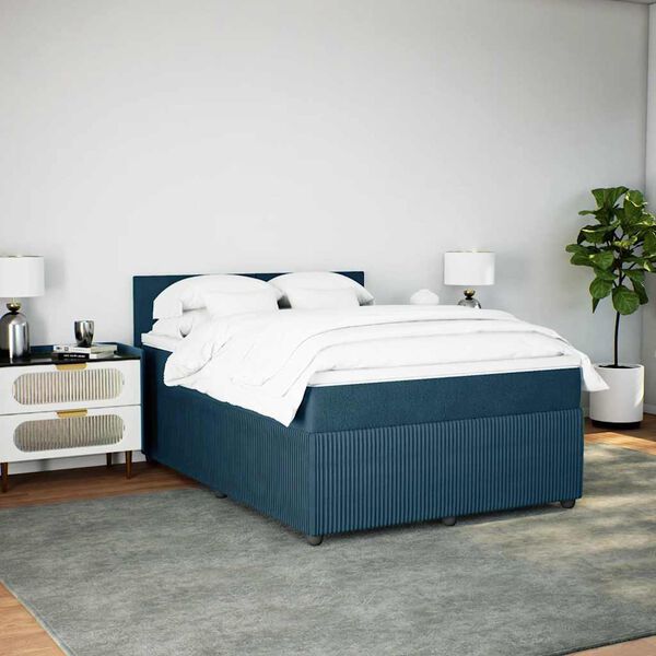 vidaXL &Kappa;&rho;&epsilon;&beta;ά&tau;&iota; Boxspring &mu;&epsilon; &Sigma;&tau;&rho;ώ&mu;&alpha; &Mu;&pi;&lambda;&epsilon; 140x200 &epsilon;&kappa;. &Beta;&epsilon;&lambda;&omicron;ύ&delta;&iota;&nu;&omicron;