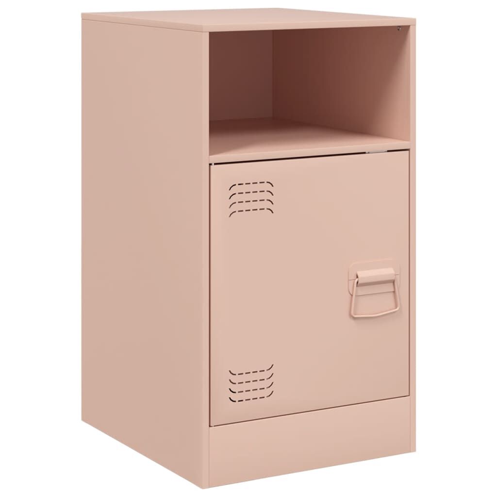 vidaXL Κομοδίνο Ροζ 34,5x39x62 εκ. από Χάλυβα