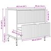 vidaXL Κομοδίνο με συρτάρι Λευκό 63.5 x 36 x 61 εκ Επεξεργασμένο ξύλο