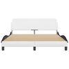 vidaXL Πλαίσιο Κρεβατιού Dover Λευκό/Μαύρο 160x200εκ Συνθ. Δέρμα