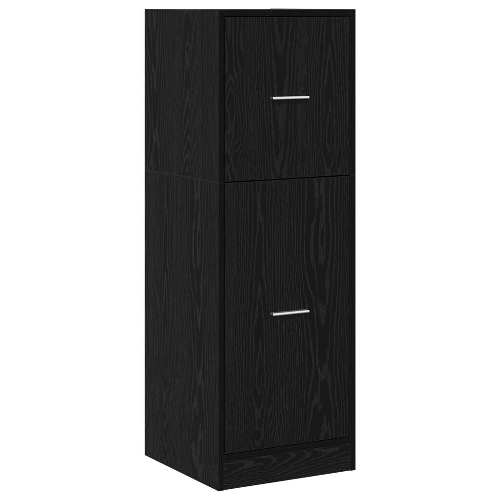 vidaXL Ντουλάπα Φαρμακείου Μαύρη Δρυς 40x41x118 εκ Επιχρισμένο Ξύλο