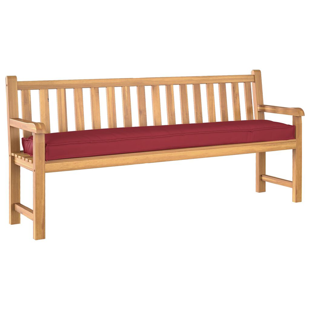 vidaXL Μαξιλάρι Παγκάκι Κρασιού Κόκκινο 200x40x8 εκ. Υφασμάτινη Όξφορντ