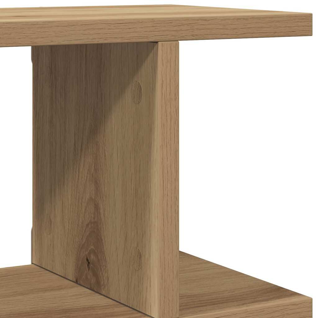 vidaXL Ραφιέρες Τοίχου 2τεμ. Αρτισιανή Δρυς 105x18x20εκ. Επεξεργ. Ξύλο