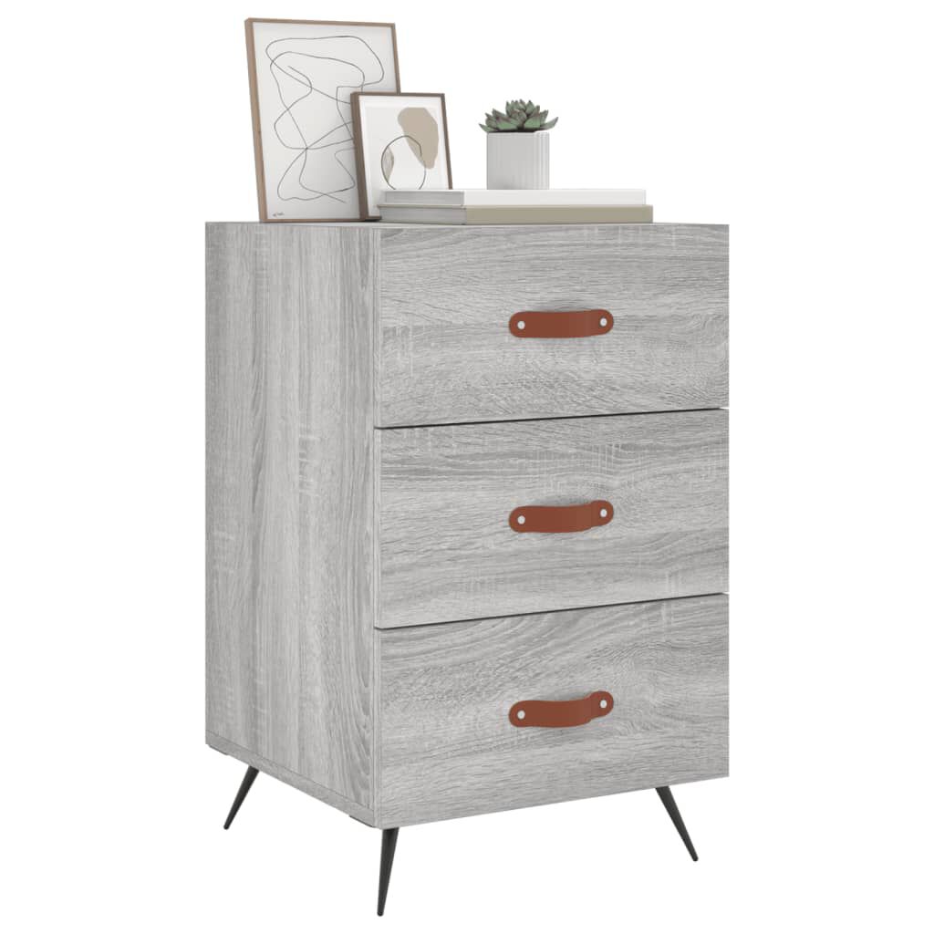 vidaXL Κομοδίνο Γκρι Sonoma 40 x 40 x 66 εκ. από Επεξεργασμένο Ξύλο