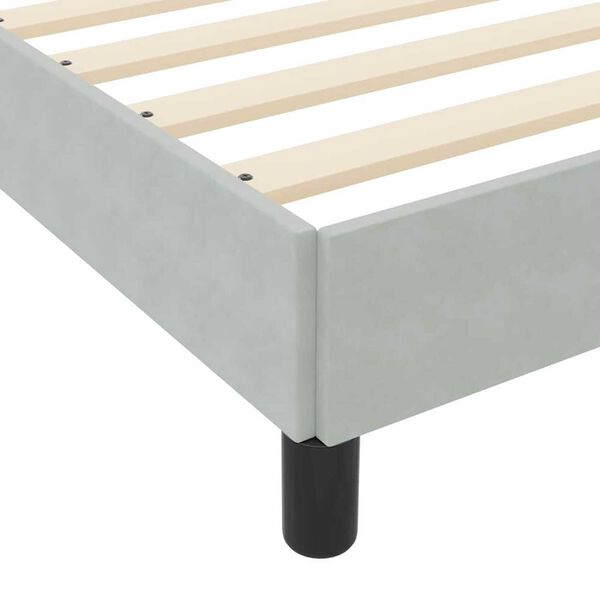 vidaXL Κρεβάτι box spring με στρώμα Ανοιχτό γκρι 120 x 190 cm Βελούδο